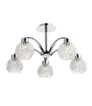 Plafoniera Yasmin 5 Light Semi Flush Polished Chrome