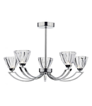 Plafoniera Vito 5 Light Semi Flush Polished Chrome