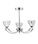 Plafoniera Vito 3 Light Semi Flush Polished Chrome