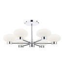 Plafoniera System 6 Light Semi Flush Polished Chrome