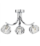 Plafoniera Ivy 3 Light Semi Flush Polished Chrome