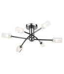 Plafoniera Morgan 6 Light Semi Flush Black Chrome