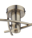 Plafoniera Morgan 3 Light Semi Flush Antique Brass