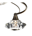 Plafoniera Luther 4 Light Semi Flush Antique Brass Crystal