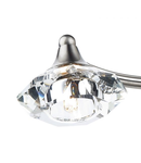 Plafoniera Luther 4 Light Semi Flush Satin Chrome Crystal