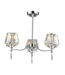 Plafoniera Selina 3 Light Semi Flush Polished Chrome