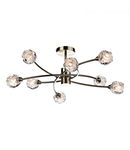 Plafoniera Seattle 8 Light Semi Flush Antique Brass