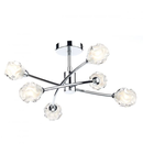 Plafoniera Seattle 6 Light Semi Flush Polished Chrome