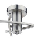 Plafoniera Morgan 3 Light Semi Flush Satin Chrome