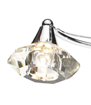 Plafoniera Luther 4 Light Semi Flush Polished Chrome Crystal