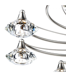 Plafoniera Luther 10 Light Semi Flush Satin Chrome Crystal