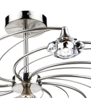 Plafoniera Luther 10 Light Semi Flush Satin Chrome Crystal