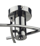 Plafoniera Morgan 3 Light Semi Flush Black Chrome