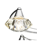 Plafoniera Luther 6 Light Semi Flush Polished Chrome Crystal