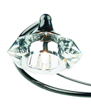 Plafoniera Luther 6 Light Semi Flush Black Chrome Crystal