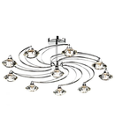 Plafoniera Luther 10 Light Semi Flush Polished Chrome Crystal