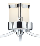 Plafoniera Dublin 3 Light Semi Flush Polished Chrome Led