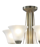 Plafoniera Boston 5 Light Semi Flush Antique Brass