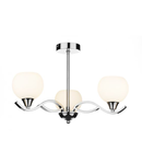 Plafoniera Aruba 3 Light Semi Flush Polished Chrome