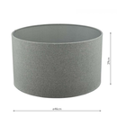 Abajur Pyramid Grey Linen Drum Shade 46cm