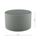 Abajur Pyramid Grey Linen Drum Shade 35cm