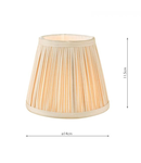 Abajur Noelle Taupe Silk Pleated Shade 14cm