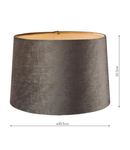 Abajur Laura Ashley Velvet Empire Drum Shade Grey 30cm/12 inch