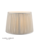 Abajur Laura Ashley Hemsley Pleated Silk Empire Drum Shade Silver 20cm/8 inch