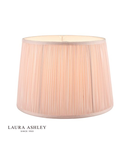 Abajur Laura Ashley Hemsley Pleated Silk Empire Drum Shade Pink 20cm/8 inch