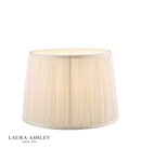 Abajur Laura Ashley Hemsley Pleated Silk Empire Drum Shade Cream 20cm/8 inch