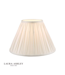 Abajur Laura Ashley Fenn Silk Empire Drum Shade White 30cm/12 inch