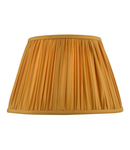 Abajur Ulyana Yellow Ochre Faux Silk Pleated Shade 40cm