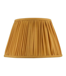 Abajur Ulyana Yellow Ochre Faux Silk Pleated Shade 40cm