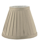 Abajur Yovanna Taupe Faux Silk Pleated Shade 15cm