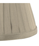 Abajur Yovanna Taupe Faux Silk Pleated Shade 15cm