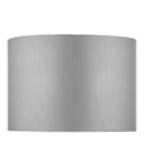 Abajur Yalena Grey Faux Silk Drum Shade 23cm