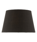 Abajur Safia Black Cotton Tapered Drum Shade 36cm