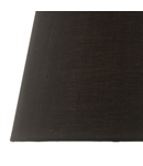 Abajur Safia Black Cotton Tapered Drum Shade 36cm