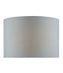 Abajur Pamplona Grey Faux Silk Drum Shade 35cm