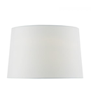 Abajur Macy White Faux silk Tapered Drum Shade 37cm