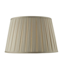 Abajur Degas Taupe Faux Silk Tapered Drum Shade 45cm