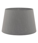 Abajur Cezanne Grey Faux Silk Tapered Drum Shade 45cm