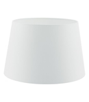 Abajur Cezanne White Faux Silk Tapered Drum Shade 45cm