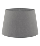 Abajur Cezanne Grey Faux Silk Tapered Drum Shade 40cm