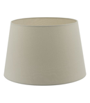 Abajur Cezanne Taupe Faux Silk Tapered Drum Shade 40cm