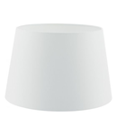 Abajur Cezanne White Faux Silk Tapered Drum Shade White 40cm