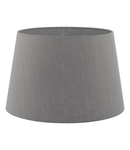 Abajur Cezanne Grey Faux Silk Tapered Drum Shade 35cm