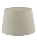 Abajur Cezanne Taupe Faux Silk Tapered Drum Shade 35cm