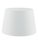 Abajur Cezanne White Faux Silk Tapered Drum Shade 35cm