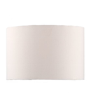 Abajur Madrid White Faux Silk Drum Shade 30.5cm